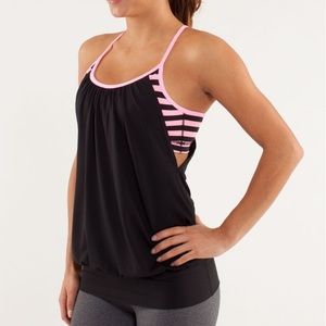 🍋Like New Lululemon No Limits Tank
Black / Sea Stripe Printed Pink Shell Black